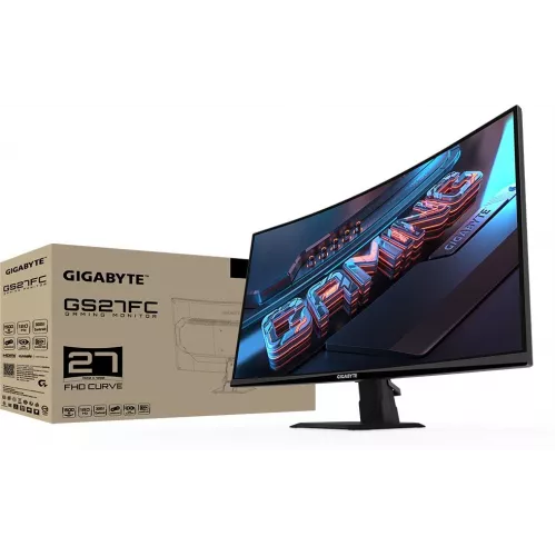 Монитор Gigabyte 27" GS27FC черный VA LED 16:9 HDMI полуматовая 3000:1 250cd 178гр/178гр 1920x1080 180Hz FreeSync Premium DP FHD 4.53кг