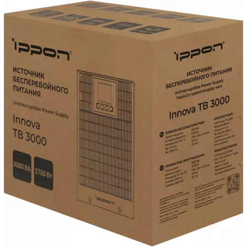 Источник бесперебойного питания Ippon Innova TBE 3000 2700Вт 3000ВА черный