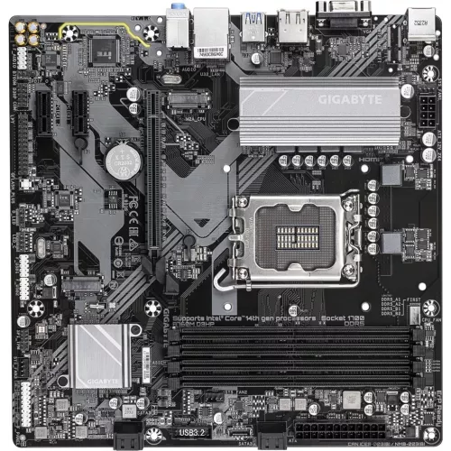 Материнская плата Gigabyte B760M D3HP Soc-1700 Intel B760 4xDDR5 mATX AC`97 8ch(7.1) GbLAN RAID+VGA+HDMI+DP