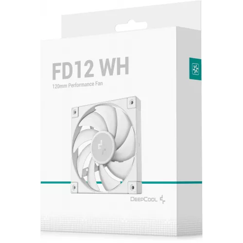 Вентилятор для корпуса Deepcool FD12 120х120x25 белый 4-pin 27.6дБ (R-FD12-WHNPN1-G) Ret