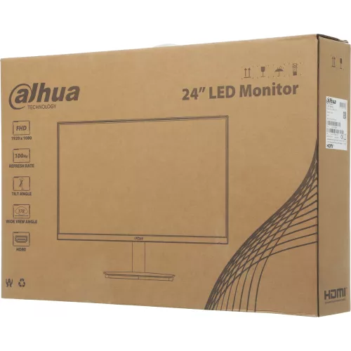 Монитор Dahua 23.8" DHI-LM24-A201H черный IPS LED 5ms 16:9 HDMI M/M матовая 1000:1 250cd 178гр/178гр 1920x1080 100Hz VGA DP FHD 3.1кг