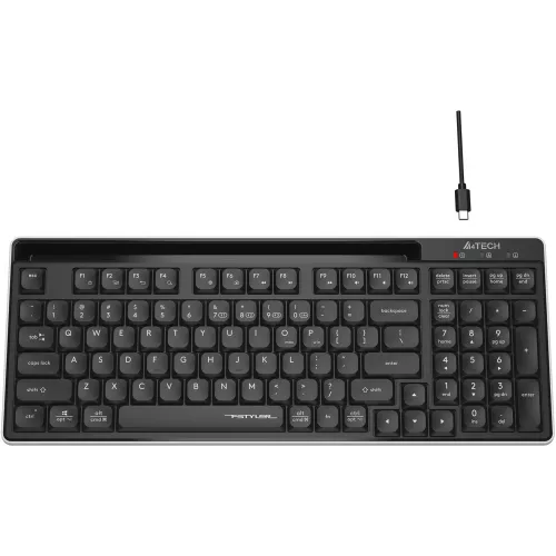 Клавиатура A4Tech FBX70C черный USB беспроводная BT/Radio slim