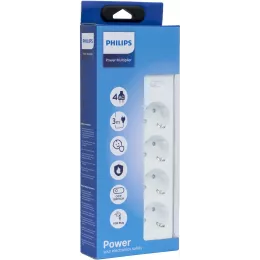 Сетевой фильтр Philips CHP2145WB/51 3м (4 розетки) белый (коробка)
