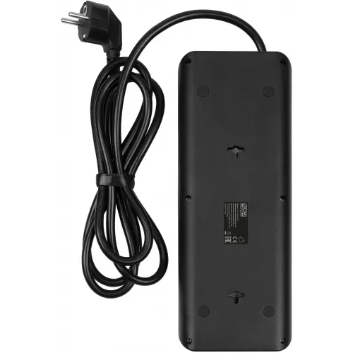 Сетевой фильтр Powercom SP-10 USB2A1СB 3,0м 3.0м (10 розеток) черный (коробка)