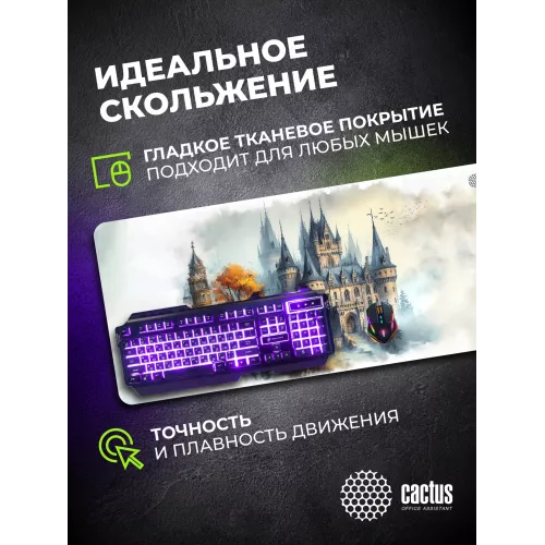 Коврик для мыши Cactus Castle 900x400x3мм (CS-MP-PRO13XXL)