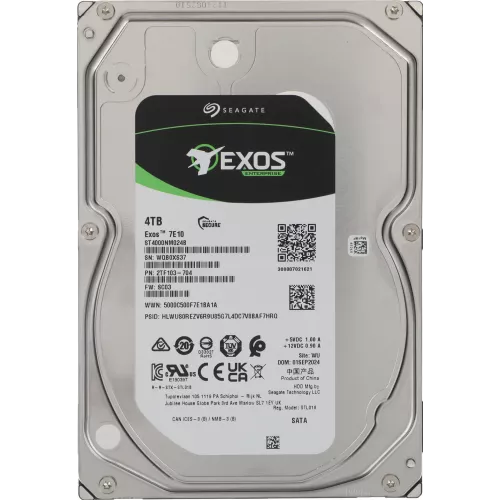 Жесткий диск Seagate SATA-III 4TB ST4000NM024B Server Exos 7E10 4KN (7200rpm) 256Mb 3.5"