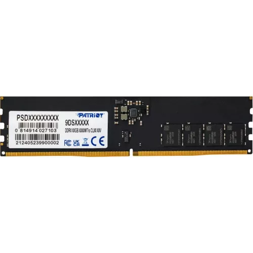 Память DDR5 16GB 6400MHz Patriot PSD516G64081C Signature RTL PC5-51200 CL52 DIMM 288-pin 1.1В single rank Ret