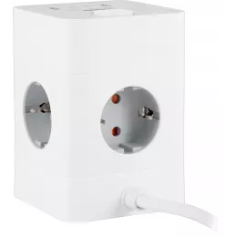 Сетевой удлинитель Buro BU-PTE4.1UC-W 1.5м (4 розетки) белый (коробка)