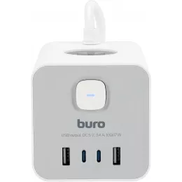 Сетевой удлинитель Buro BU-PTE4.1UC-W 1.5м (4 розетки) белый (коробка)