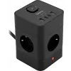 Сетевой удлинитель Buro BU-PTE4.1UC-Plus-B 1.5м (4 розетки) черный (коробка)