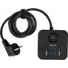 Сетевой удлинитель Buro BU-PTE4.1UC-Plus-B 1.5м (4 розетки) черный (коробка)
