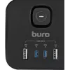 Сетевой удлинитель Buro BU-PC3.1UС-Plus-B 1.5м (3 розетки) черный (коробка)