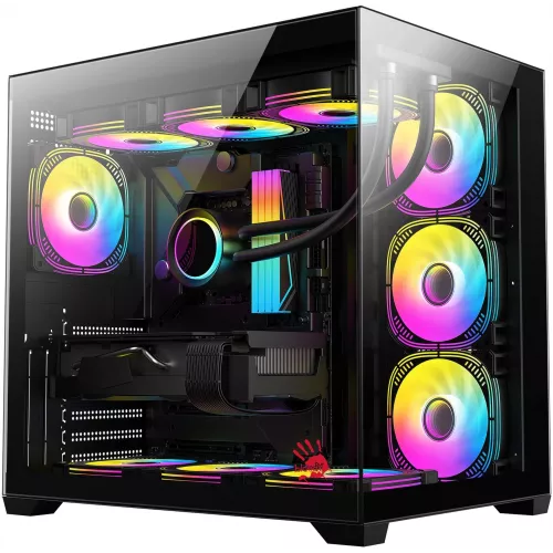 Корпус Bloody CC-122 черный без БП ATX 10x120mm 1xUSB2.0 1xUSB3.0 audio