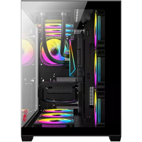 Корпус Bloody CC-122 черный без БП ATX 10x120mm 1xUSB2.0 1xUSB3.0 audio
