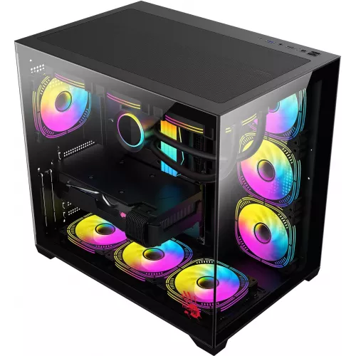Корпус Bloody CC-122 черный без БП ATX 10x120mm 1xUSB2.0 1xUSB3.0 audio