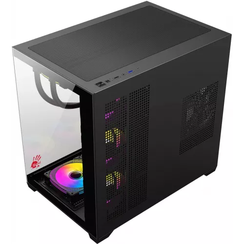 Корпус Bloody CC-122 черный без БП ATX 10x120mm 1xUSB2.0 1xUSB3.0 audio