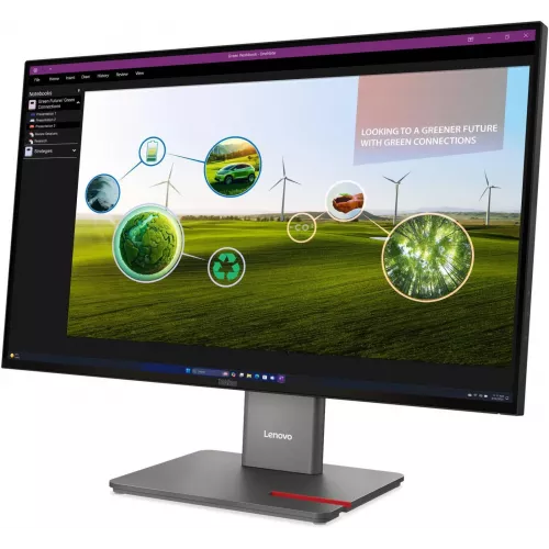 Монитор Lenovo 27" ThinkVision P27q-40 черный IPS LED 16:9 HDMI матовая HAS Piv 1500:1 350cd 178гр/178гр 2560x1440 120Hz DP Quad 2K (1440p) USB 6.4кг