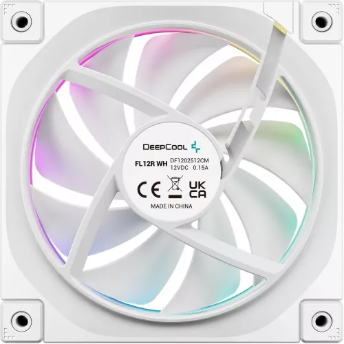 Вентилятор для корпуса Deepcool FL12R Wh Reverse ARGB 120х120x25 белый 4-pin 33.9дБ (R-FL12R-WHAPN1-G) Ret