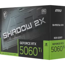 Видеокарта MSI PCI-E 5.0 RTX 5060 TI 8G SHADOW 2X OC PLUS NVIDIA GeForce RTX 5060TI 8Gb 128bit GDDR7 2602/28000 HDMIx1 DPx3 HDCP Ret
