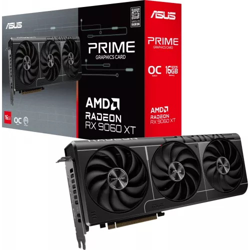 Видеокарта Asus PCI-E 5.0 PRIME-RX9060XT-O16G AMD Radeon RX 9060XT 16Gb 128bit GDDR6 2740/20000 HDMIx1 DPx2 HDCP Ret
