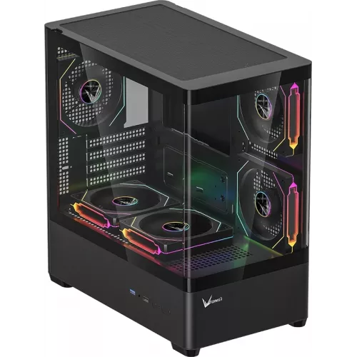 Корпус Formula Crystal U1M черный без БП mATX 7x120mm 2x140mm 1xUSB2.0 1xUSB3.0 audio bott PSU