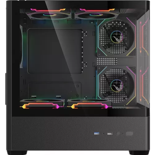 Корпус Formula Crystal U1M черный без БП mATX 7x120mm 2x140mm 1xUSB2.0 1xUSB3.0 audio bott PSU