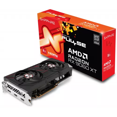 Видеокарта Sapphire PCI-E 5.0 11350-04-20G PULSE AMD RADEON RX 9060 XT GAMING OC 8GB DUAL AMD Radeon RX 9060XT 8Gb 128bit GDDR6 2700/20000 HDMIx2 DPx1 HDCP Ret