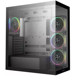 Корпус Deepcool CG580 4F V2 черный без БП ATX 6x120mm 4x140mm 2xUSB3.0 audio bott PSU