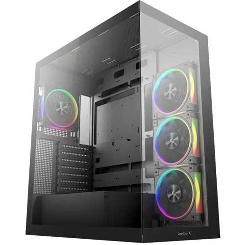 Корпус Deepcool CG580 4F V2 черный без БП ATX 6x120mm 4x140mm 2xUSB3.0 audio bott PSU