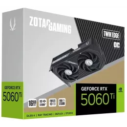 Видеокарта Zotac PCI-E 5.0 RTX 5060TI 16GB TWIN EDGE OC NVIDIA GeForce RTX 5060TI 16Gb 128bit GDDR7 2602/28000 HDMIx1 DPx3 HDCP Ret