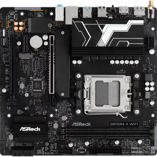 Материнская плата Asrock B850M-X WIFI R2.0 Socket AM5 AMD B850 2xDDR5 mATX AC`97 8ch(7.1) 2.5Gg RAID+HDMI+DP