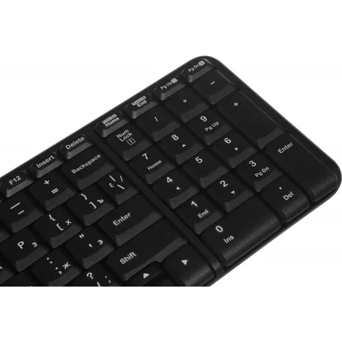 Клавиатура + мышь Logitech MK220 клав:черный мышь:черный USB беспроводная (920-003236)