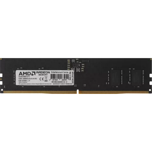 Память DDR5 8GB 5600MHz AMD R558G5600U1S-U Radeon R5 RTL PC5-44800 CL46 DIMM 288-pin 1.1В Ret