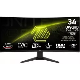 Монитор MSI 34" Mag 346CQ черный VA LED 21:9 HDMI матовая 300cd 178гр/178гр 3440x1440 180Hz DP UW 6.3кг