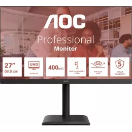 Монитор AOC 27" U27E4CV черный IPS LED 16:9 HDMI M/M матовая HAS Piv 400cd 3840x2160 60Hz DP 4K USB 6.83кг
