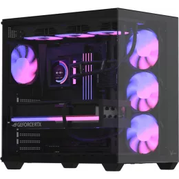 Корпус Formula Crystal Z2 v2 черный без БП ATX 10x120mm 3x140mm 1xUSB2.0 1xUSB3.0 audio bott PSU
