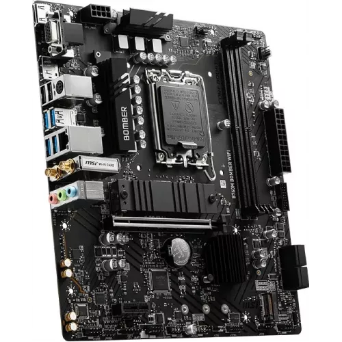 Материнская плата MSI B760M BOMBER WIFI Soc-1700 Intel B760 2xDDR5 mATX AC`97 8ch(7.1) 2.5Gg+VGA+HDMI+DP