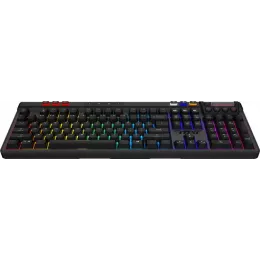 Клавиатура MSI STRIKE Pro W Silent механическая серый/черный USB беспроводная BT/Radio Multimedia for gamer LED (подставка для запястий) (S11-43RU210-CLA) кабель 2м