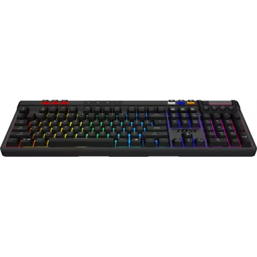Клавиатура MSI STRIKE Pro W Silent механическая серый/черный USB беспроводная BT/Radio Multimedia for gamer LED (подставка для запястий) (S11-43RU210-CLA) кабель 2м