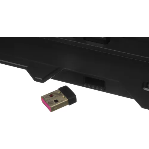 Клавиатура MSI STRIKE Pro W Silent механическая серый/черный USB беспроводная BT/Radio Multimedia for gamer LED (подставка для запястий) (S11-43RU210-CLA) кабель 2м
