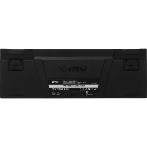 Клавиатура MSI STRIKE Pro W Silent механическая серый/черный USB беспроводная BT/Radio Multimedia for gamer LED (подставка для запястий) (S11-43RU210-CLA) кабель 2м