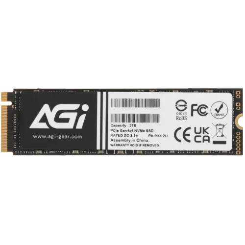 Накопитель SSD AGi PCIe 4.0 x4 2TB AGI2T0G44AI828 AI828 M.2 2280