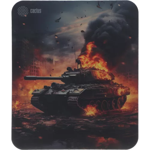 Коврик для мыши Cactus Burning tank рисунок 300x250x3мм (CS-MPC-D04M)