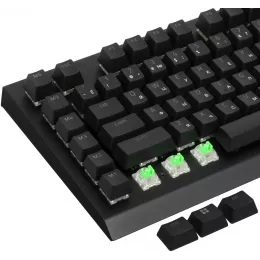 Клавиатура Razer BlackWidow V4 Green Switch механическая черный USB Multimedia for gamer LED (RZ03-04700800-R3R1) кабель 2м