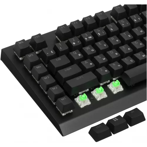 Клавиатура Razer BlackWidow V4 Green Switch механическая черный USB Multimedia for gamer LED (RZ03-04700800-R3R1) кабель 2м