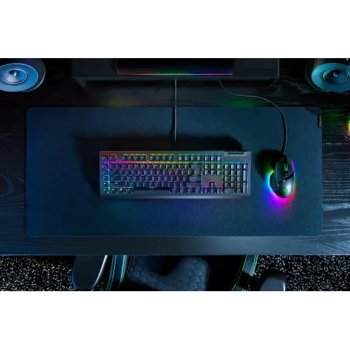 Клавиатура Razer BlackWidow V4 Green Switch механическая черный USB Multimedia for gamer LED (RZ03-04700800-R3R1) кабель 2м