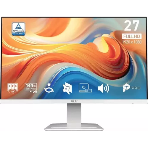 Монитор MSI 27" Pro MP273W E14A белый IPS LED 16:9 HDMI M/M матовая 250cd 178гр/178гр 1920x1080 144Hz VGA DP FHD 4.1кг