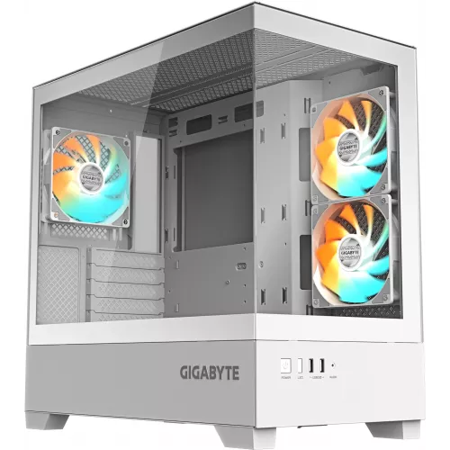 Корпус Gigabyte GB-C201PI белый без БП mATX 6x120mm 3x140mm 2xUSB3.0 audio bott PSU