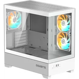 Корпус Gigabyte GB-C201PI белый без БП mATX 6x120mm 3x140mm 2xUSB3.0 audio bott PSU