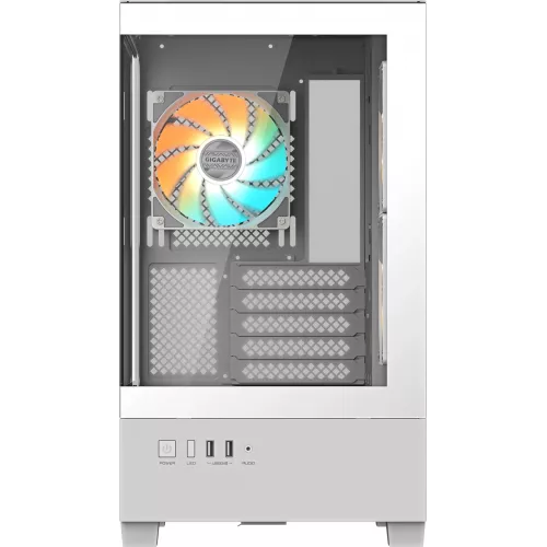 Корпус Gigabyte GB-C201PI белый без БП mATX 6x120mm 3x140mm 2xUSB3.0 audio bott PSU